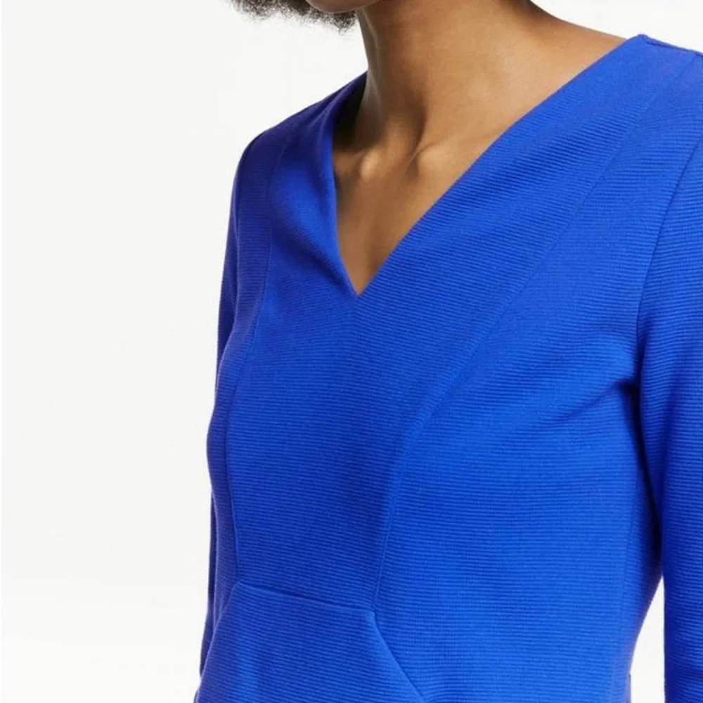 Boden Bronte Ottoman Dress Cobalt Blue 10P Stretch Knit with Pockets - Picture 12 of 14